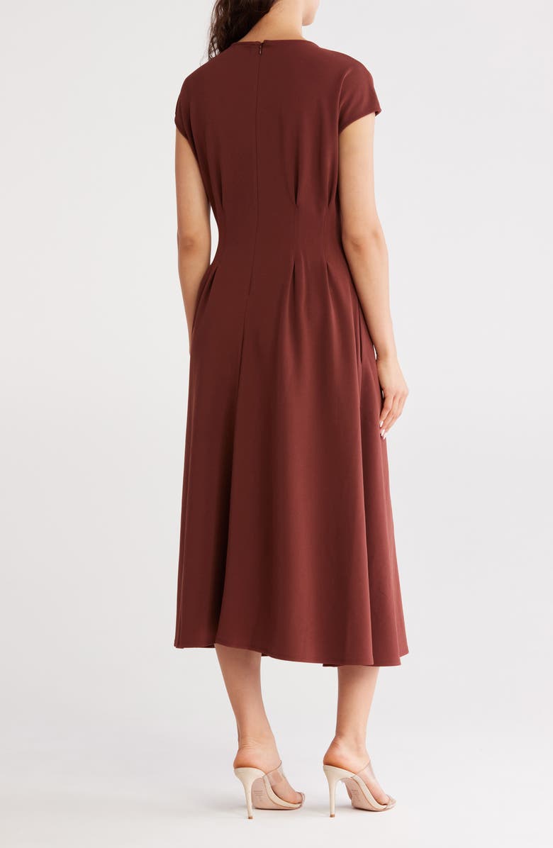 Pleated Waist Knit A-Line Dress