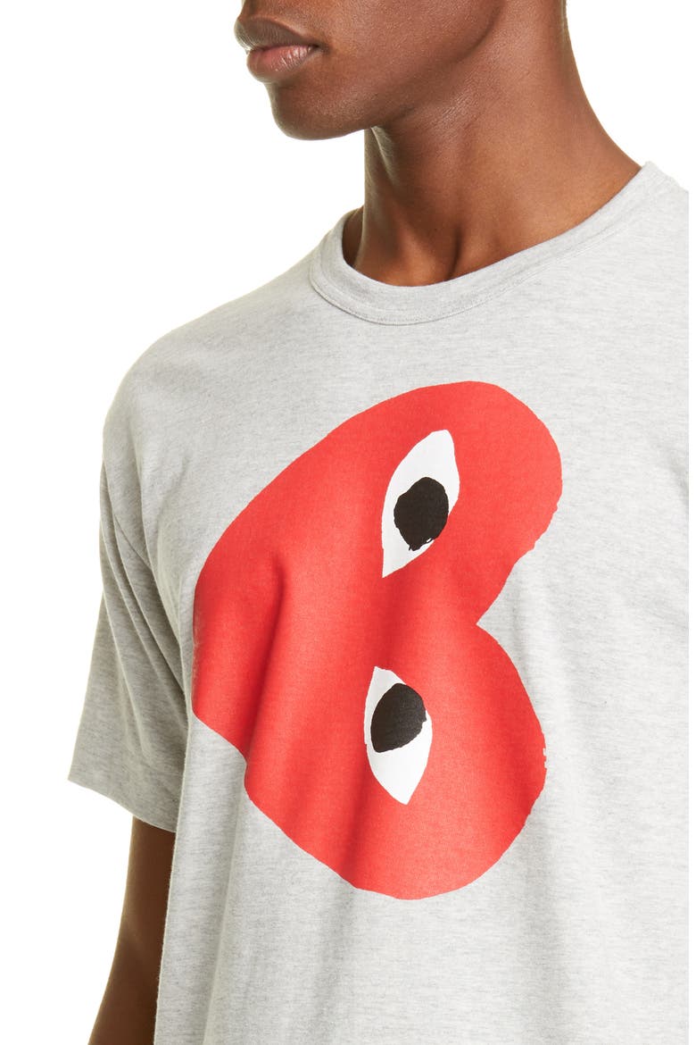 Heart Logo Graphic Tee, Alternate, color, GREY