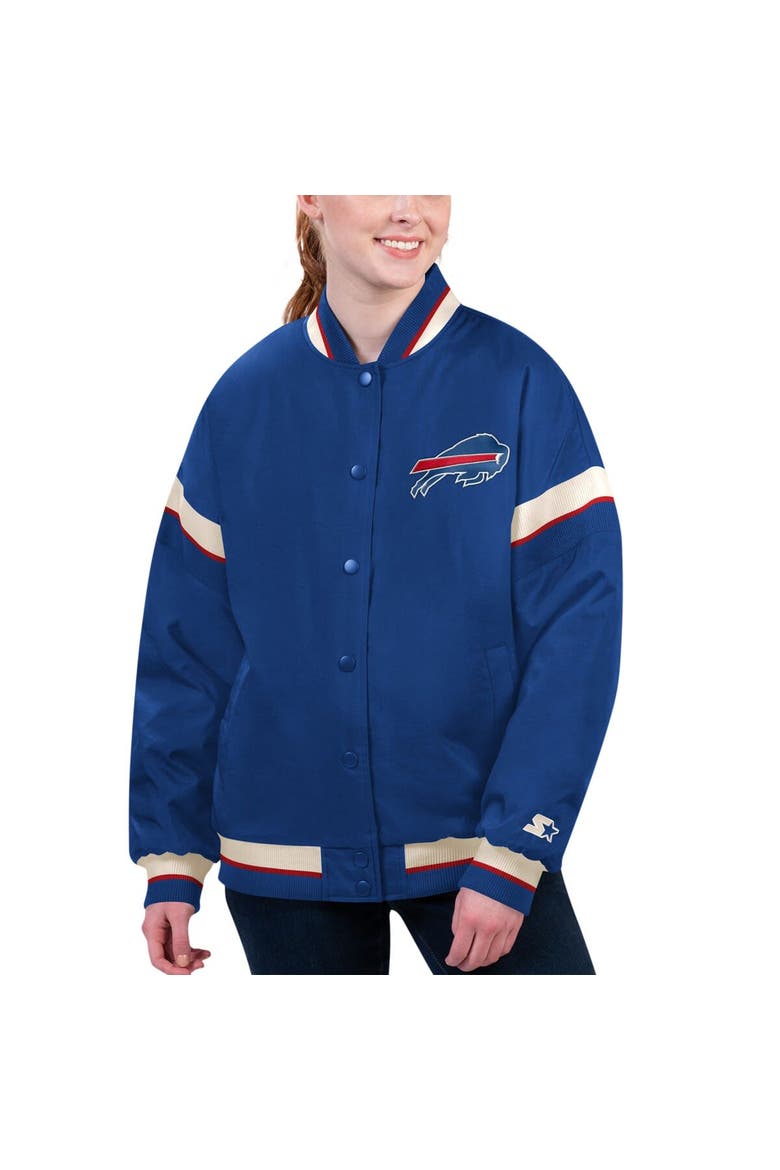Women's Starter Royal Buffalo Bills Tournament Full-Snap Varsity Jacket, Main, color, Royal