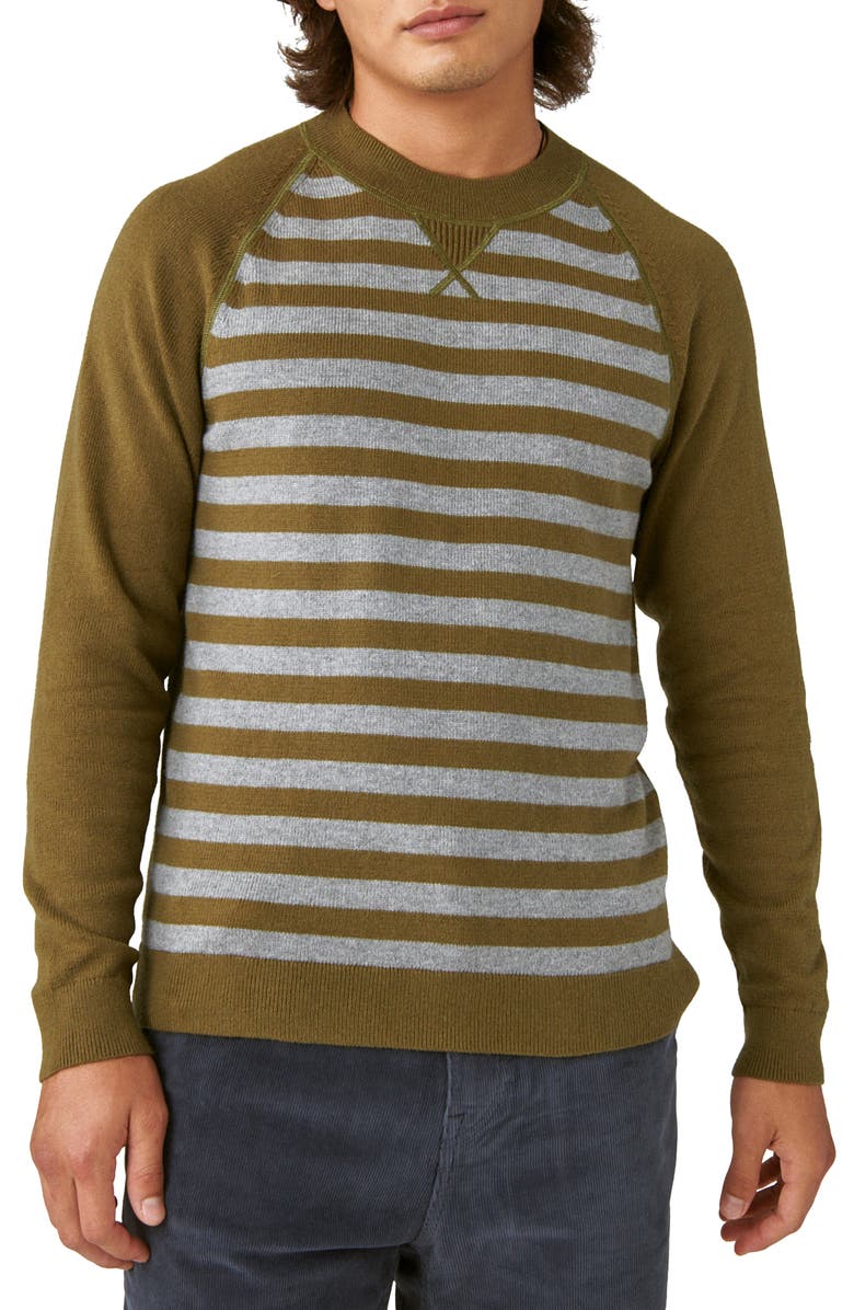 Lucky Brand Cloud Soft Stripe Raglan Sweater, Main, color, 