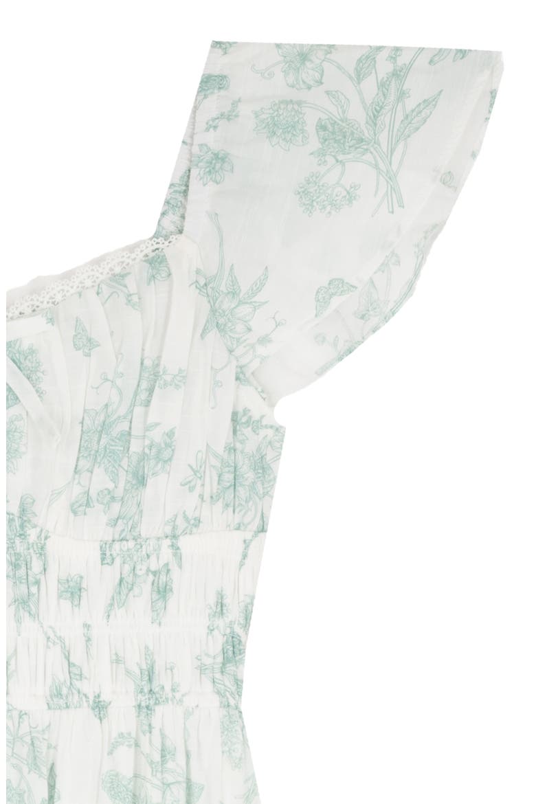 Kids' Floral Smocked Dress, Alternate, color, SAGE