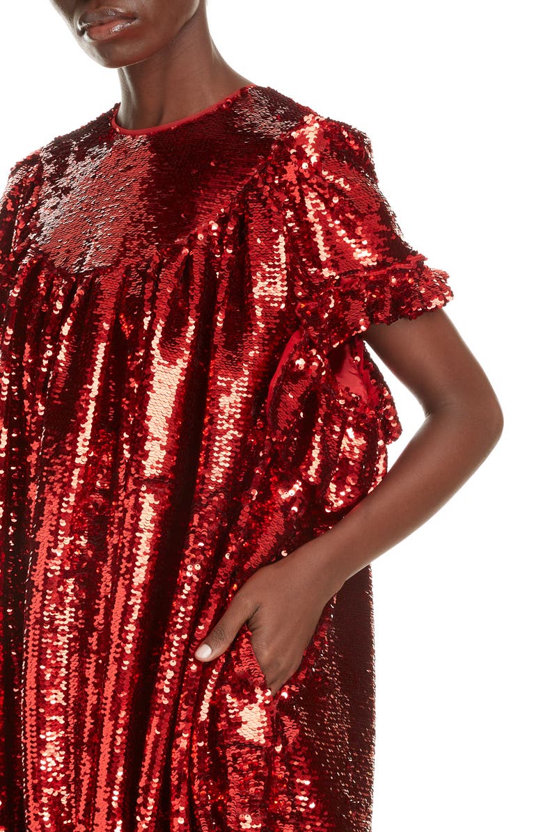 Simone Rocha Sequin Asymmetrical Bubble Dress, Alternate, color,