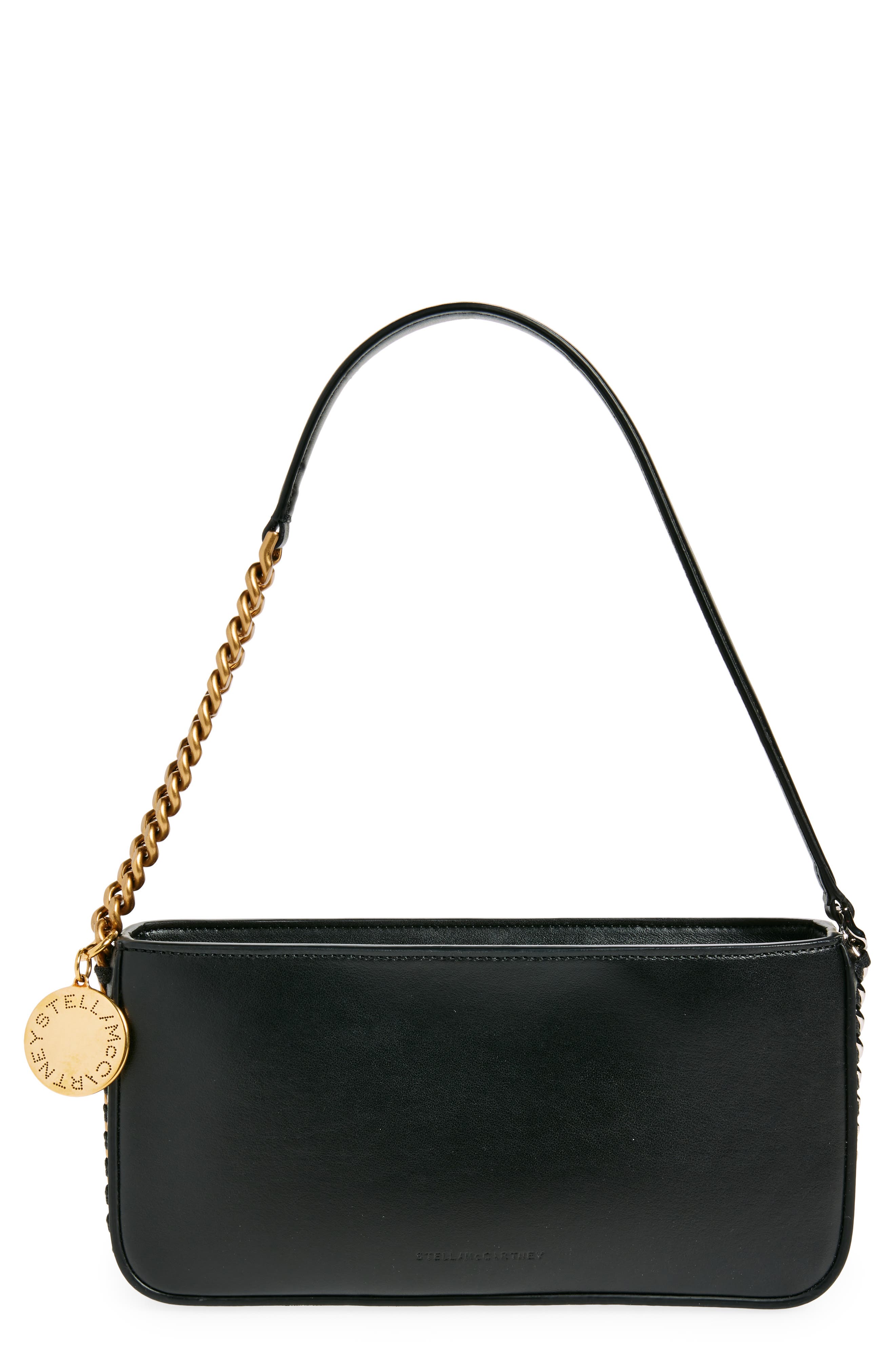 Stella McCartney Chain Faux Leather Shoulder Bag, Main, color, 