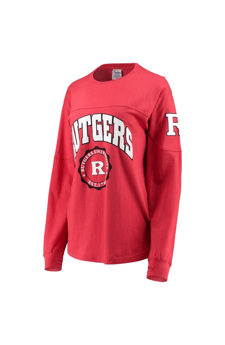 PRESSBOX Women's Pressbox Scarlet Rutgers Scarlet Knights Edith Long Sleeve T-Shirt, Alternate, color, Scarlet