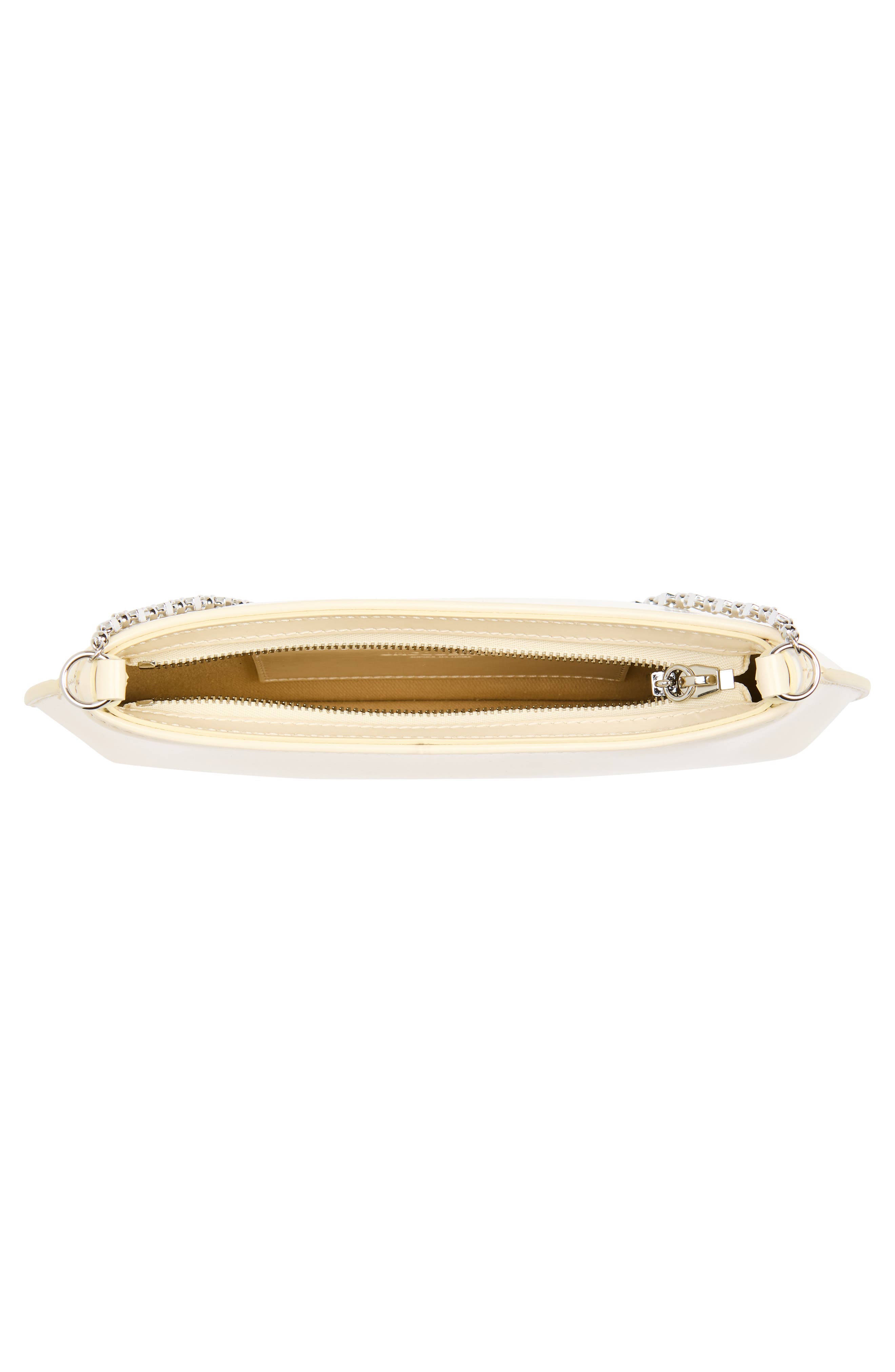 Le Petit Bisou Chaine Patent Shoulder Bag, Alternate, color, LIGHT IVORY 115