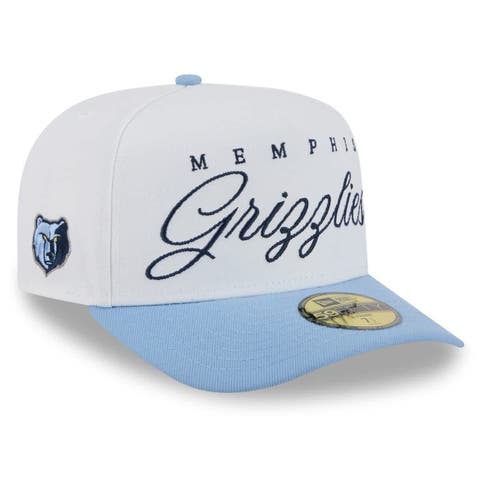Men's New Era White/Light Blue Memphis Grizzlies 2025 NBA Draft A-Frame 59FIFTY Fitted Hat