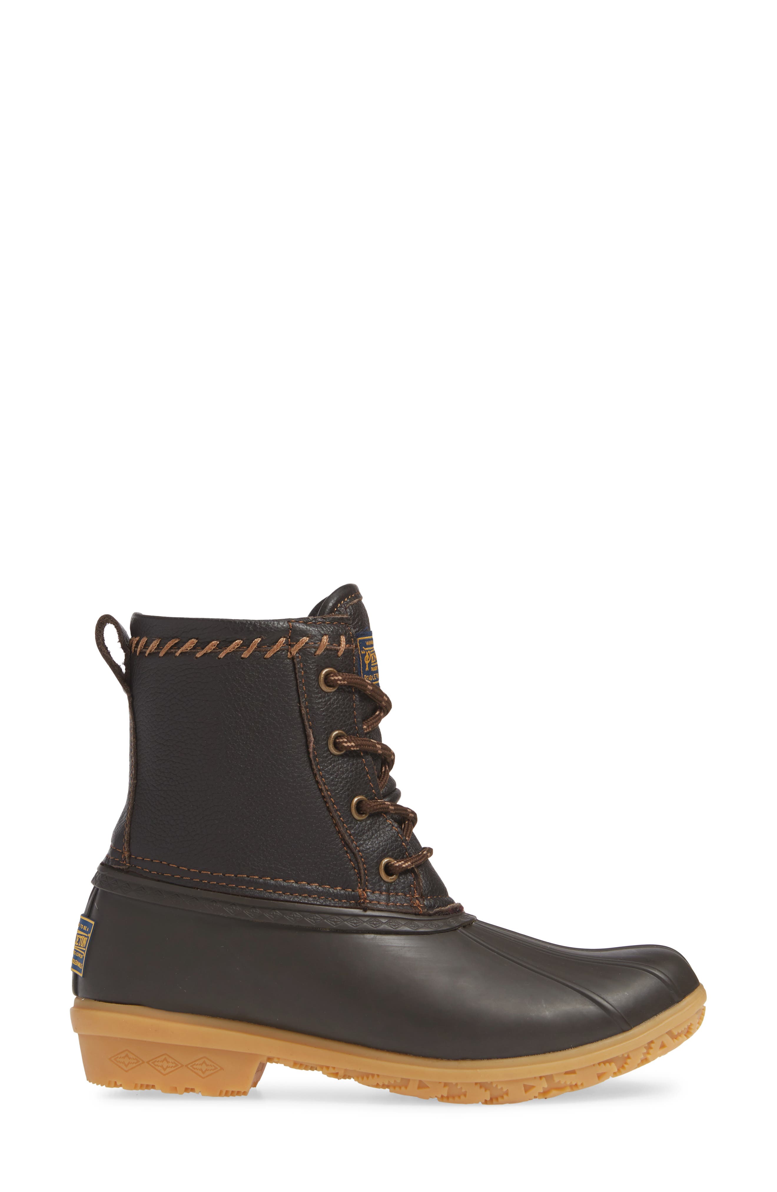 Waterproof Duck Boot, Alternate, color, BROWN RUBBER