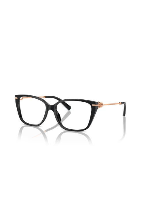 Tiffany & Co . 55mm Rectangle Optical Glasses In Black
