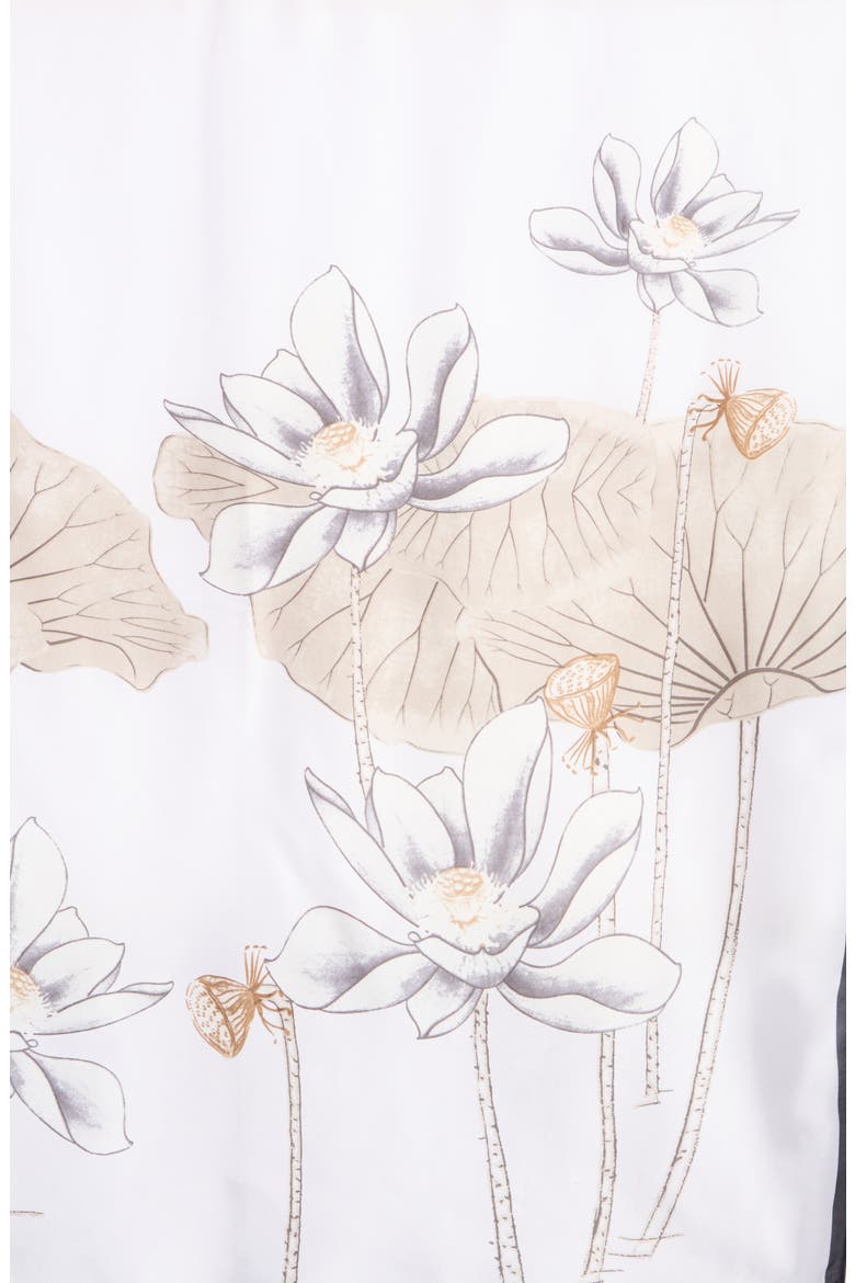 Floral Print Scarf, Alternate, color, WHITE
