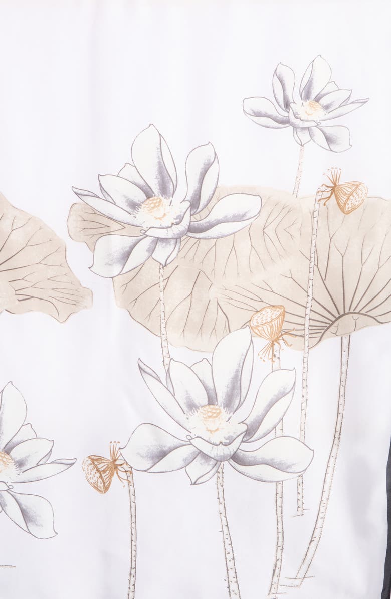 La Fiorentina Floral Print Scarf, Alternate, color, White