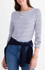 vineyard vines Boat Neck Stretch Cotton Top