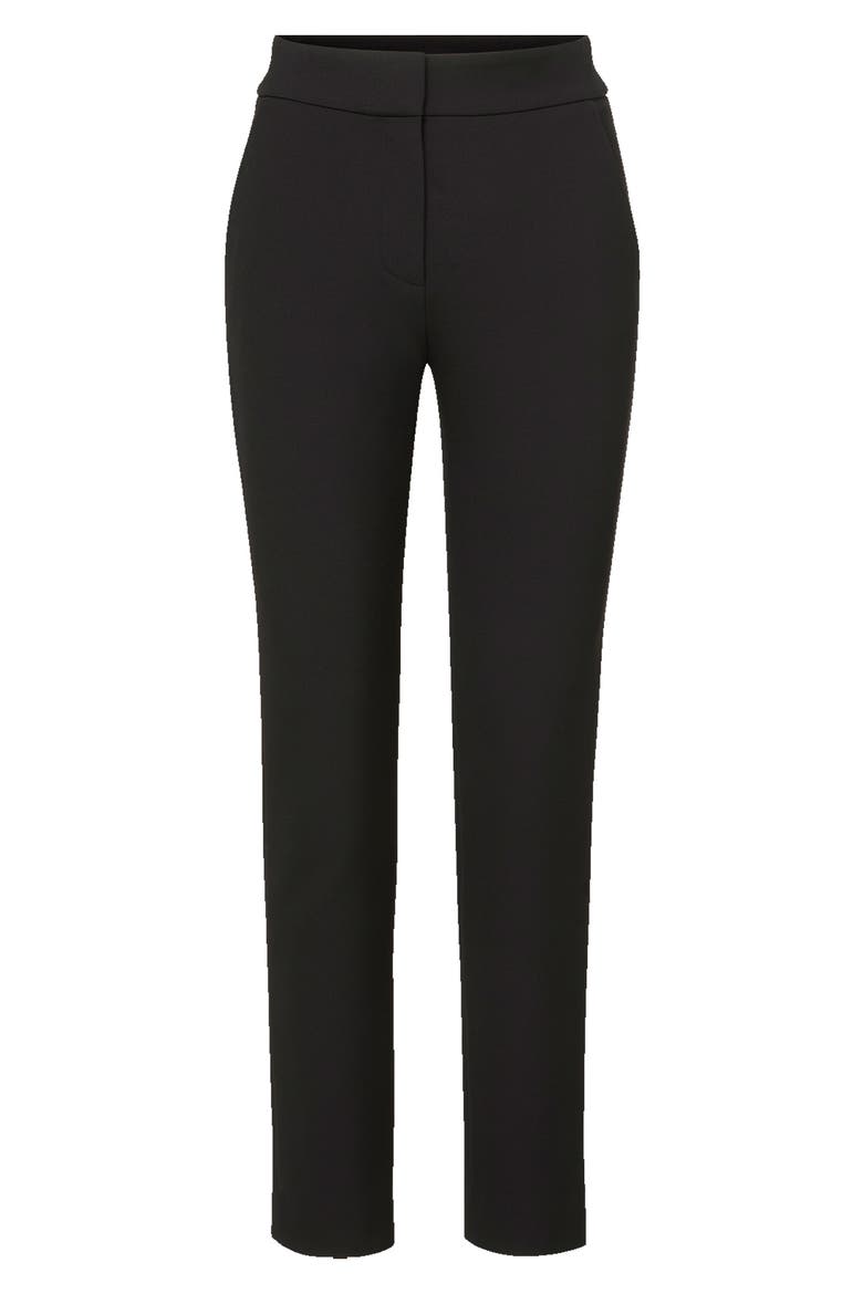 Renzo Flat Front Pants, Alternate, color, BLACK