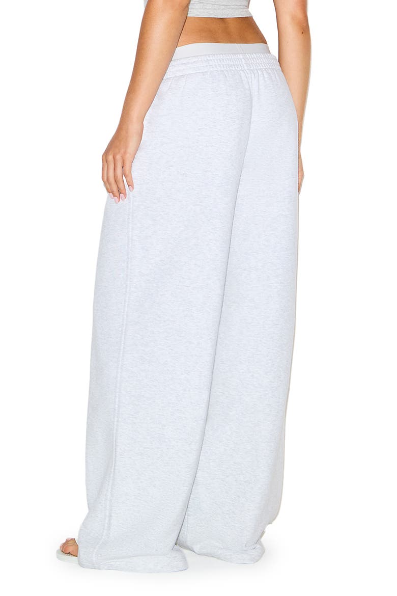 Cotton Blend Fleece Exposed Boxer Pants, Alternate, color, LIGHT HEATHER GREY