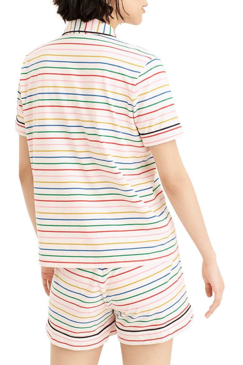 Dreamy Striped Short Pajamas, Alternate, color, CANDY STRIPE RAINBOW