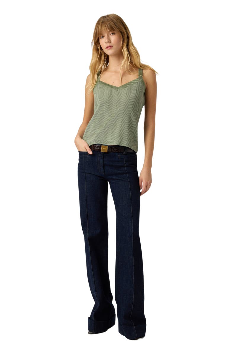 Missoni Sleeveless Zigzag Knit Top, Main, color, Green