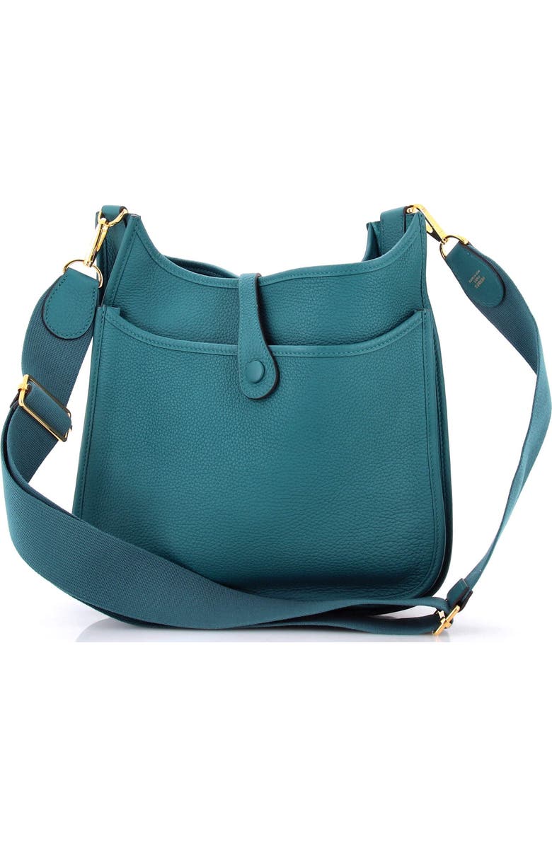 Pre-Owned Hermes Evelyne Bag Gen III Clemence PM, Alternate, color, Vert Bosphore