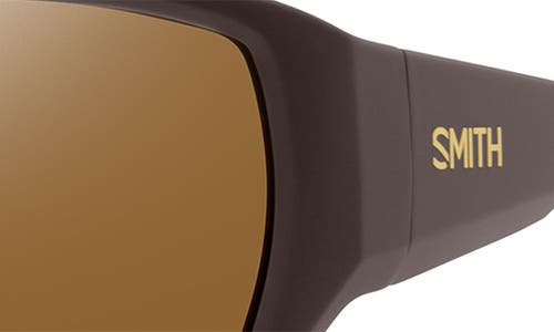 Smith Hookset 62mm Chromapop™ Polarized Oversize Wraparound Sunglasses In Mississippi Mud/brown