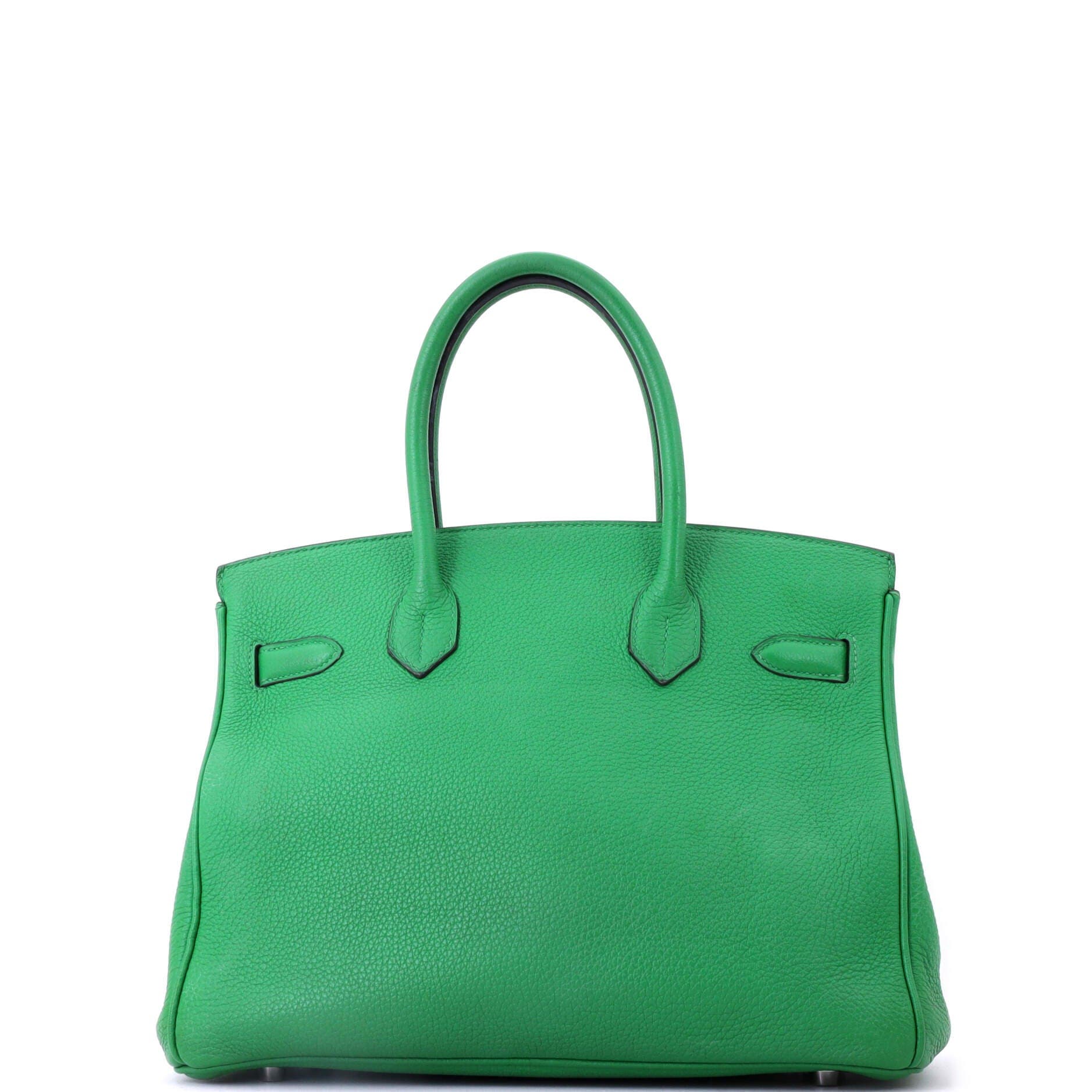 Birkin Handbag Verso Togo with Palladium Hardware 30, Alternate, color, Green