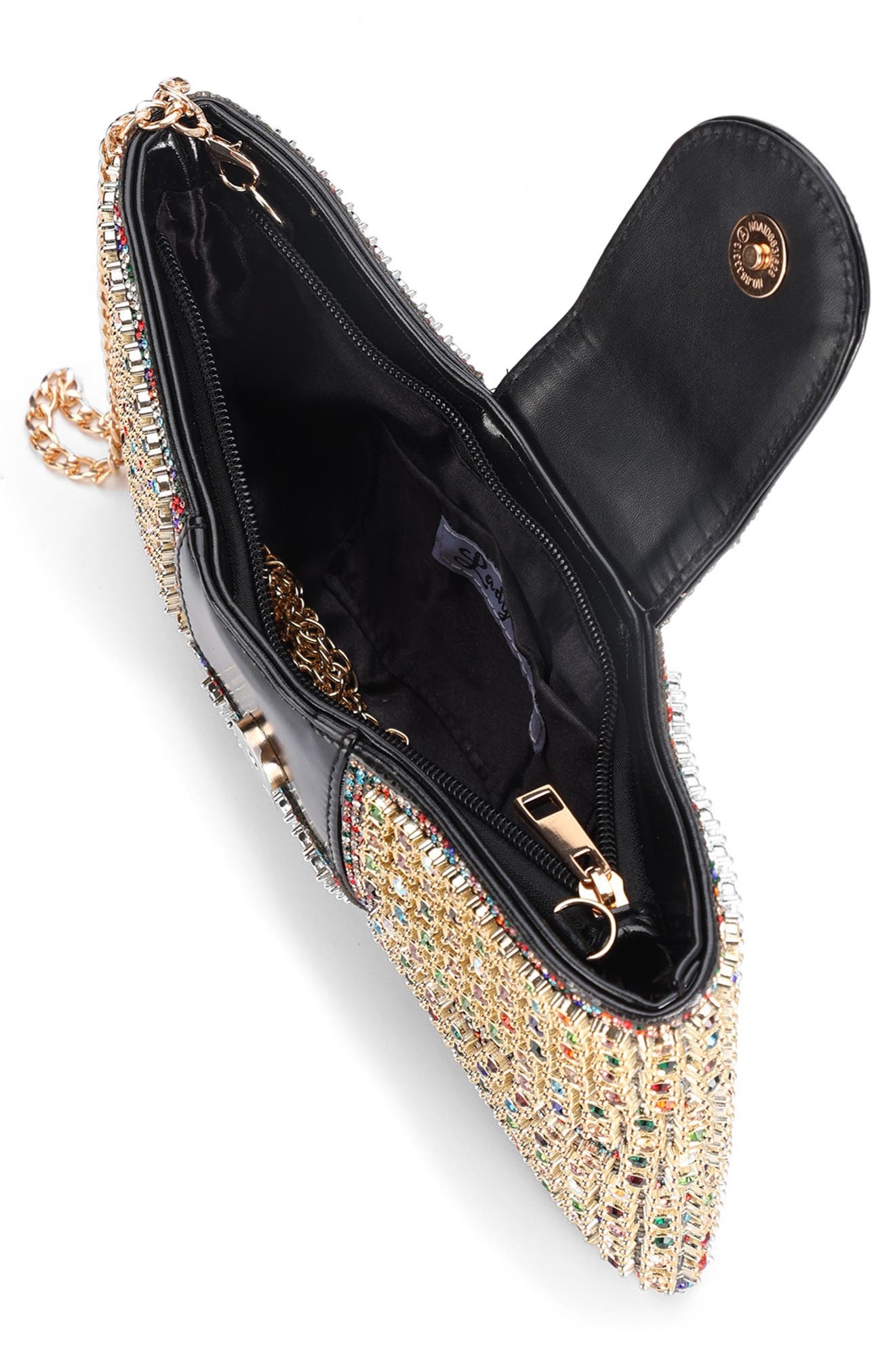 Dazzling Bow Evening Bag, Alternate, color, METALLIC RAINBOW