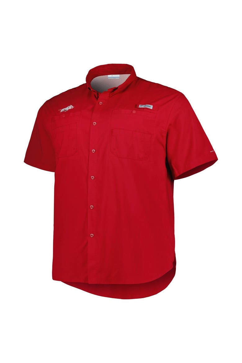 Men's Columbia Cardinal Arkansas Razorbacks Big & Tall Collegiate Tamiami Button-Down Shirt, Alternate, color, Cardinal