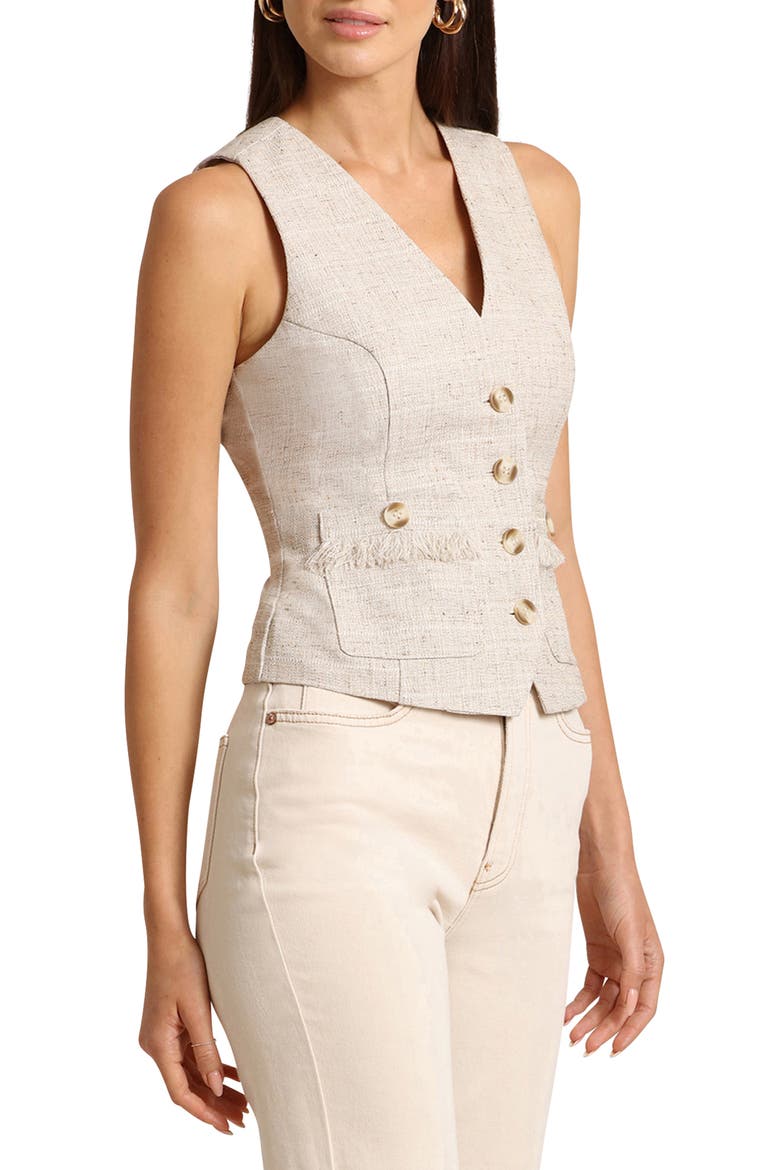 Tweed Suit Vest, Alternate, color, TAN
