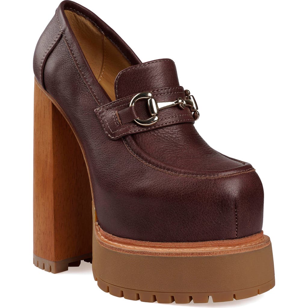 Zigi Thai Platform Bit Loafer Pump In Brown