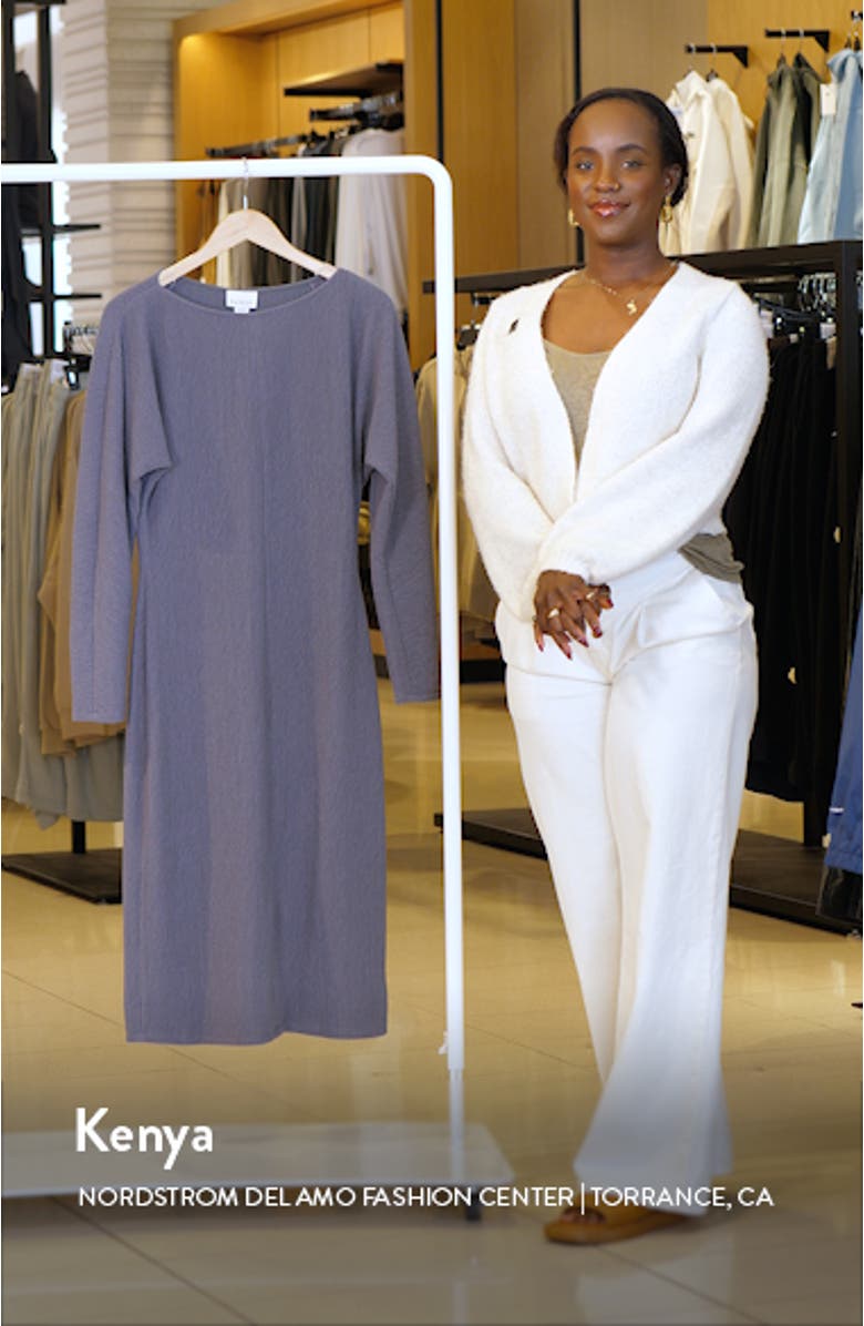 Long Sleeve Boat Neck Dress, sales video thumbnail