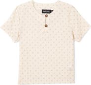 Space Grey Printed Gauze Short Sleeve Shirt