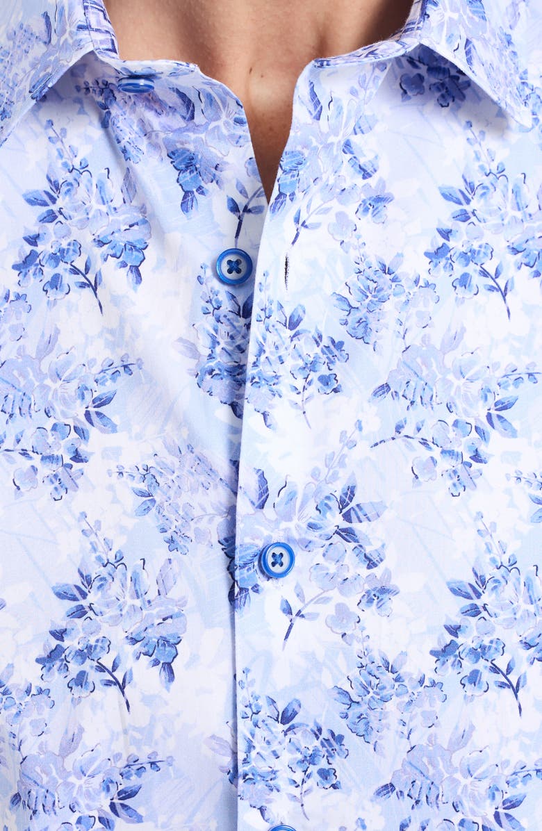 Robert Graham Earlston Short Sleeve Cotton Button-Up Shirt, Alternate, color, 