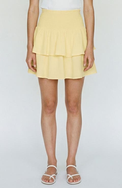 Natali Tiered Smocked Waist Miniskirt