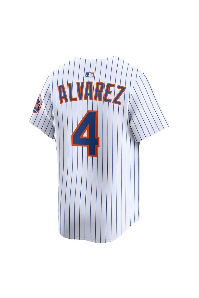 Men's Nike Francisco Alvarez White New York Mets Home Limited Player Jersey, Alternate, color, White