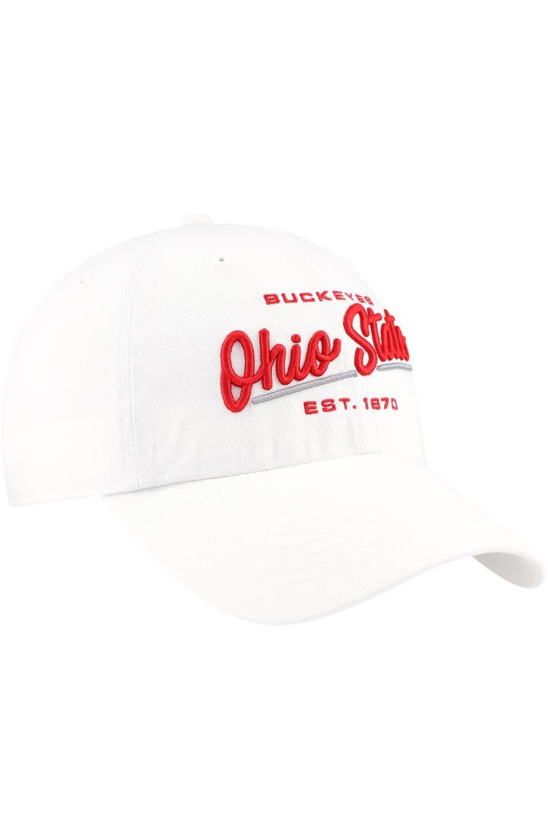 '47 Women's '47 White Ohio State Buckeyes Sidney Clean Up Adjustable Hat, Alternate, color, 