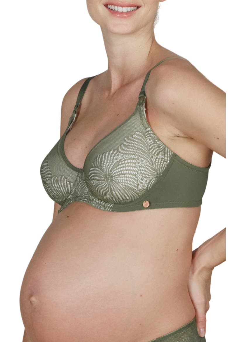 Dahlia Maternity/Nursing Bra, Alternate, color, KHAKI