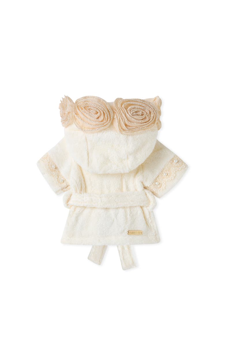 Moshiqa Juliet Dog Luxurious Bathrobe, Alternate, color, Cream