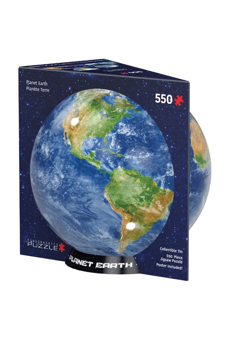 Puzzle Tin Planet Earth 550 Piece, Main, color, Multicolored