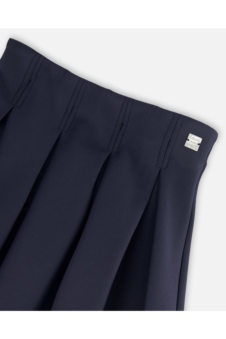 Pleated Milano Skirt, Alternate, color, Navy Blue