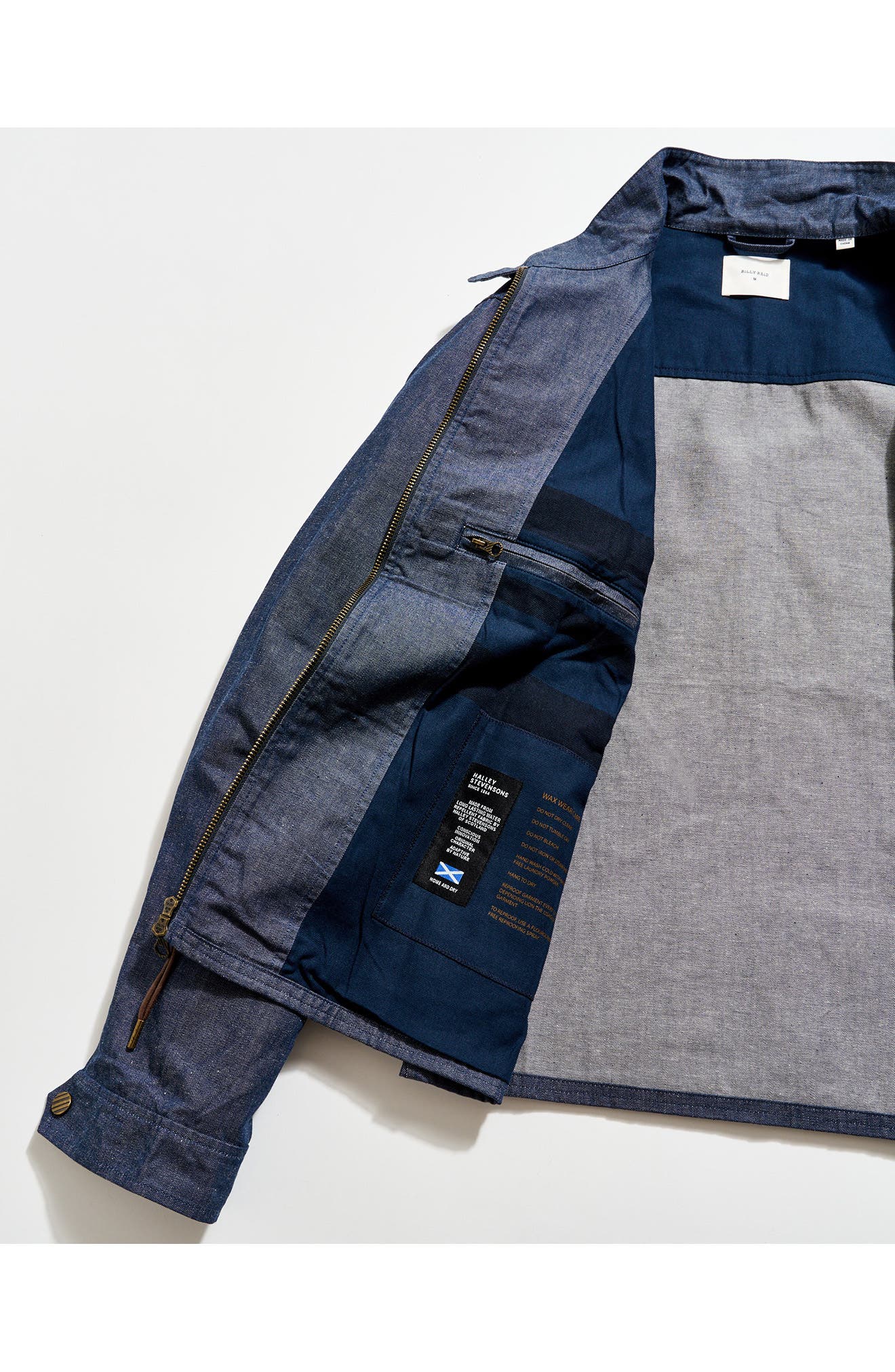 Billy Reid Waxed Denim Harrington Jacket (Men) | Nordstrom