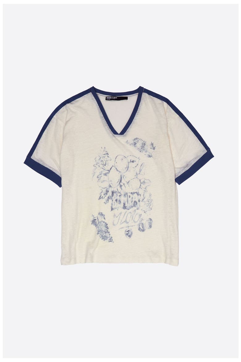 Linen Fruit Logo T-Shirt, Alternate, color, IVORY
