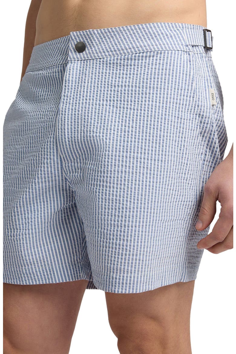 Calder Buckle 5" Swim Trunk, Alternate, color, Surf/White