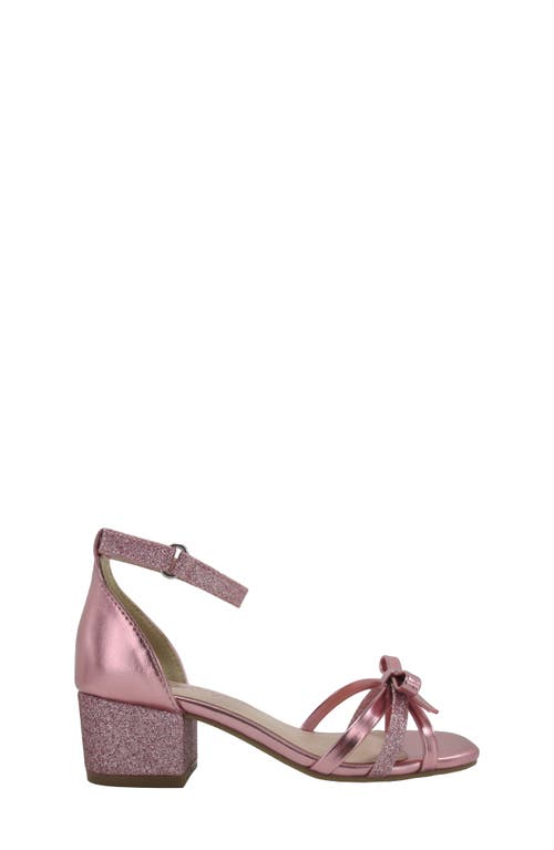 Jellypop Kids' Zendah Metallic Block Heel Sandal In Pink