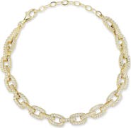 GLAZE JEWELRY Pavé Cubic Zirconia Chain Bracelet