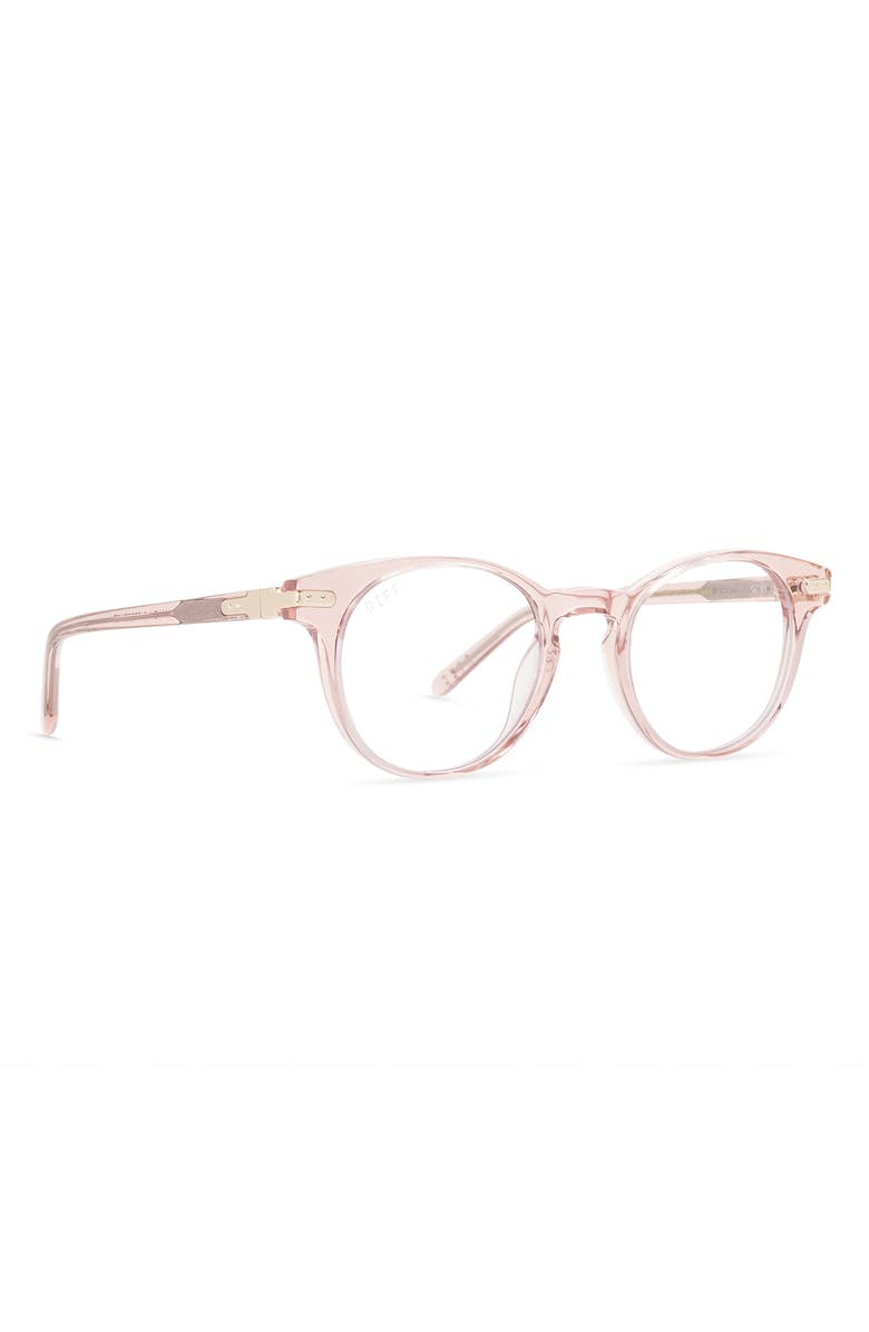 DIFF Tali 48mm Round Optical Glasses, Alternate, color, Azalea Crystal / Clear