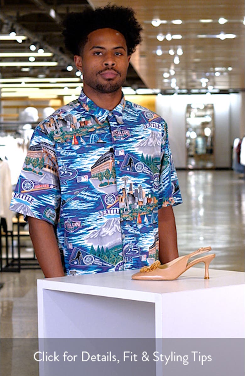 Brynn Raffia Flower Slingback Pump, sales video thumbnail