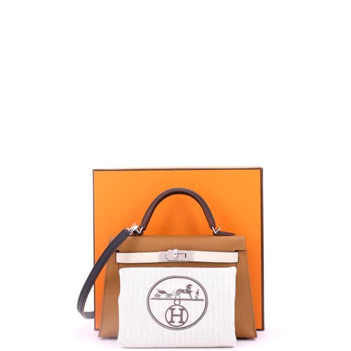 Pre-owned Hermes  Hermes Kelly Mini Ii Bag Tricolor Epsom With Palladium Hardware 20