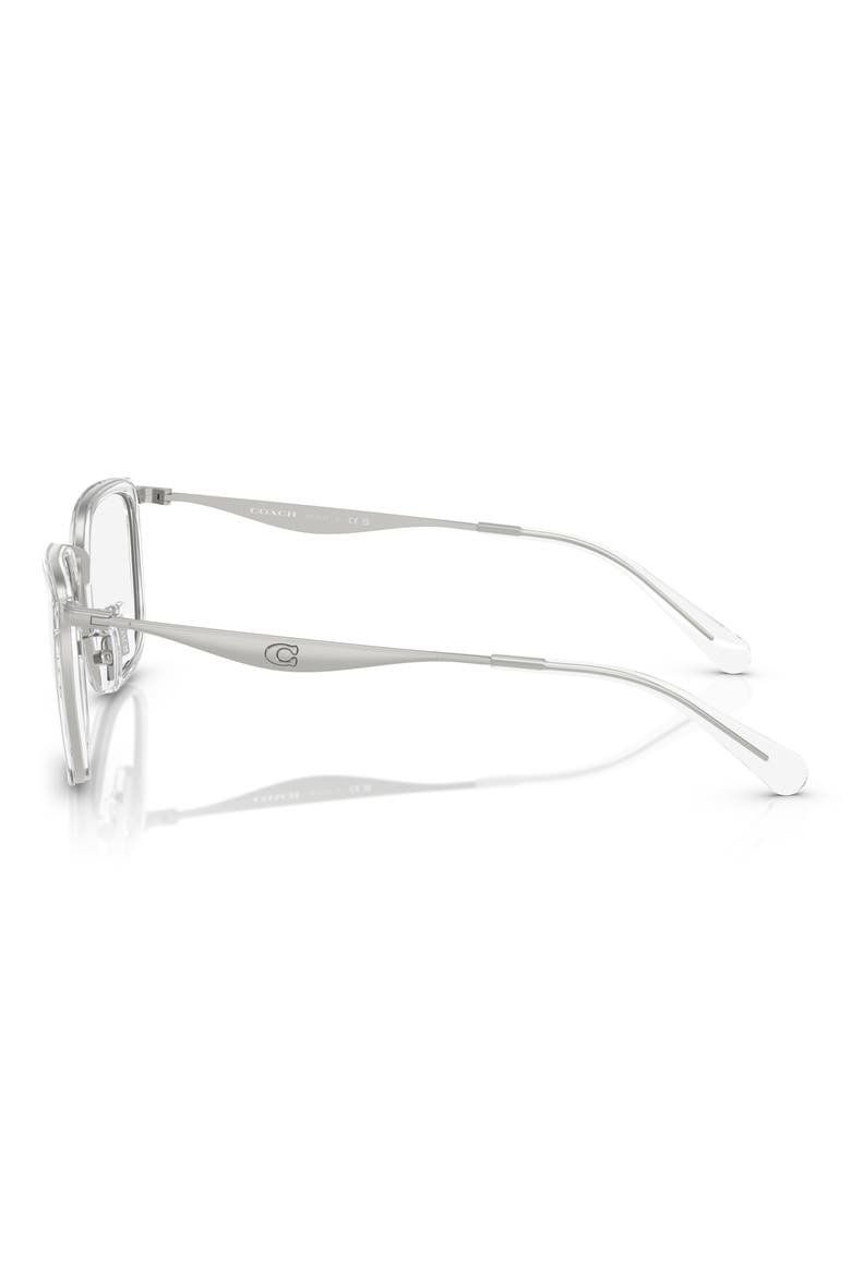 53mm Square Optical Glasses, Alternate, color, TRANSPARENT CLEAR / DEMO LENS