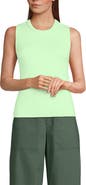 Lands' End Cotton Viscose Braided Neck Tank Sweater
