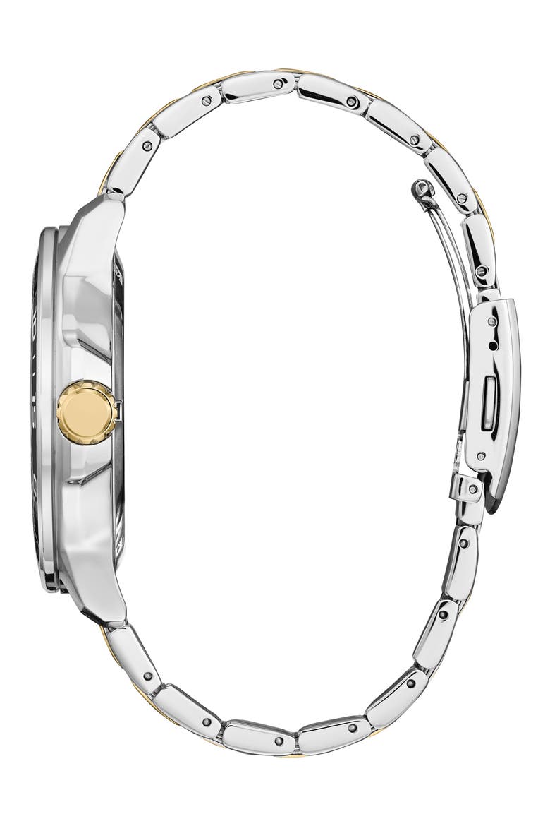 Eco Drive Three-Hand Quartz Stainless Steel Bracelet Watch, 45mm, Alternate, color, TWO TONE