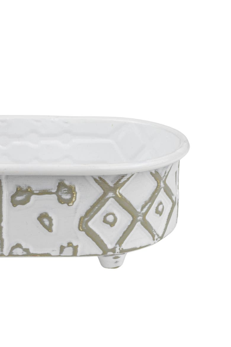 Multi Pattern Mini Planter Metal, Alternate, color, White