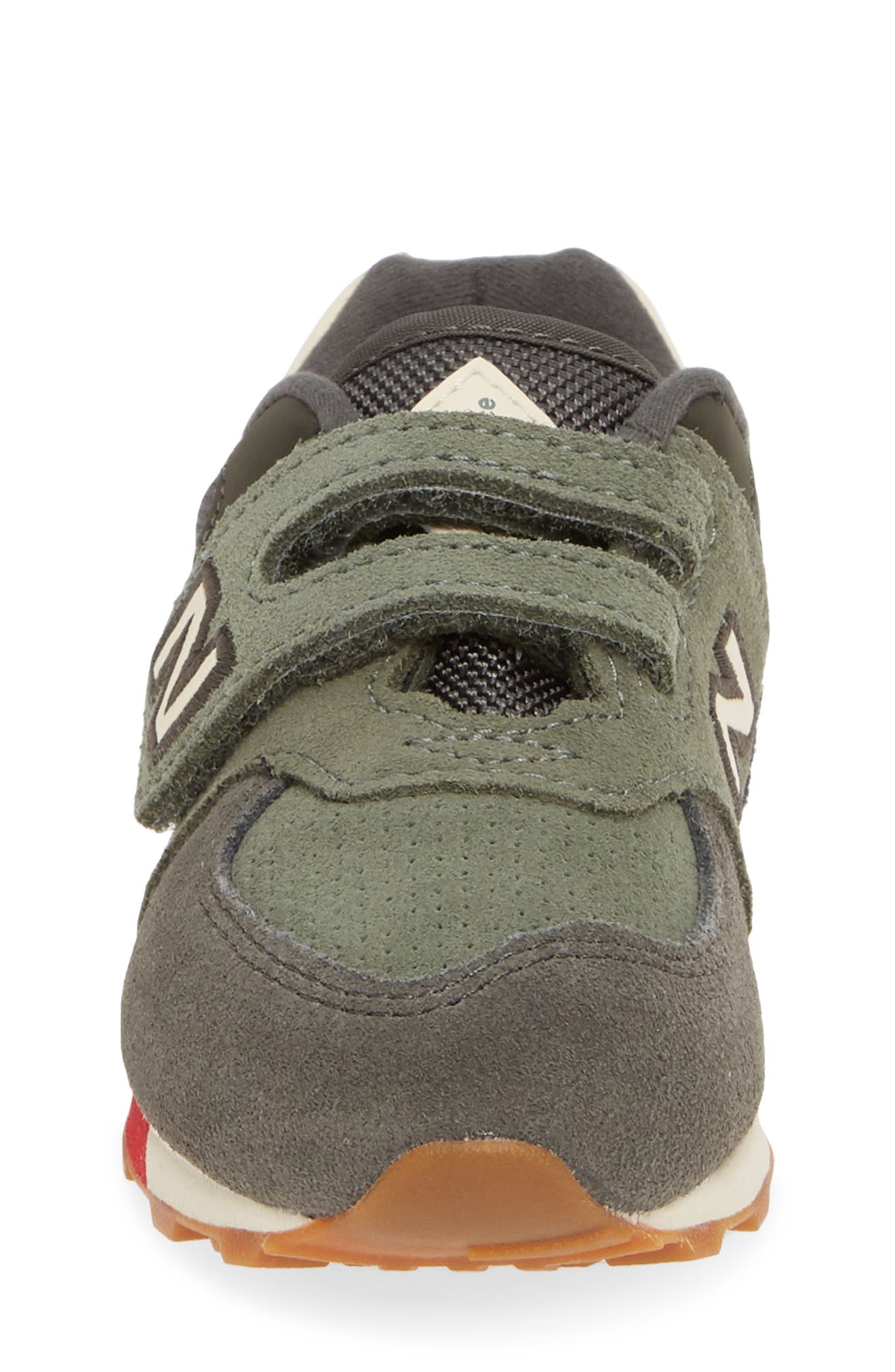 574 Classic Core Sneaker, Alternate, color, CAMO GREEN/ TEAM RED