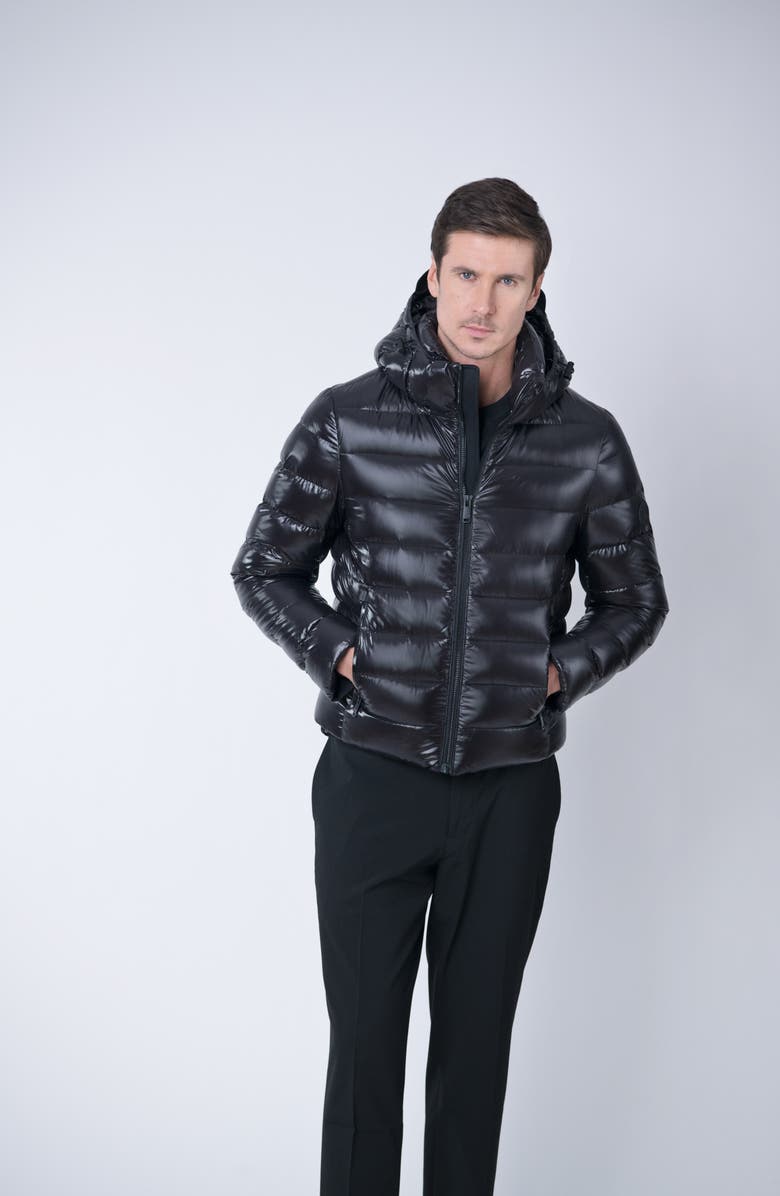 The Recycled Planet Company Scutar Windproof & Water Repellent Recycled Down Puffer Jacket, Alternate, color,